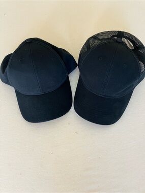 2-Pack Black Baseball Caps – Classic + Mesh Trucker Hats